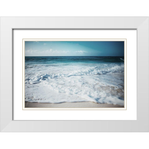 Close Waves White Modern Wood Framed Art Print with Double Matting by Villa, Milli