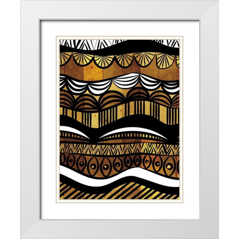 Wood Flow White Modern Wood Framed Art Print with Double Matting by Villa, Mlli