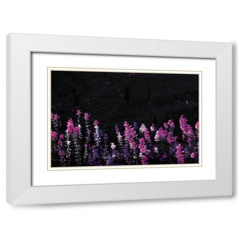 Flowers On The Ground White Modern Wood Framed Art Print with Double Matting by Villa, Mlli