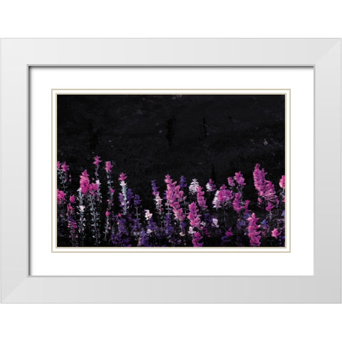 Flowers On The Ground White Modern Wood Framed Art Print with Double Matting by Villa, Mlli