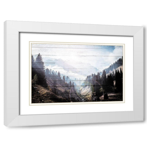 Bright Woods White Modern Wood Framed Art Print with Double Matting by Villa, Mlli