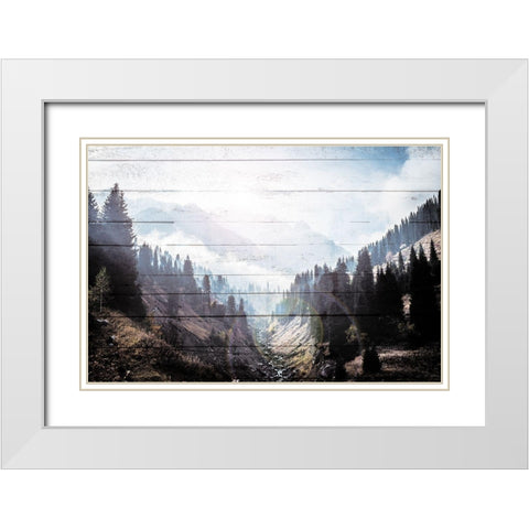 Bright Woods White Modern Wood Framed Art Print with Double Matting by Villa, Mlli