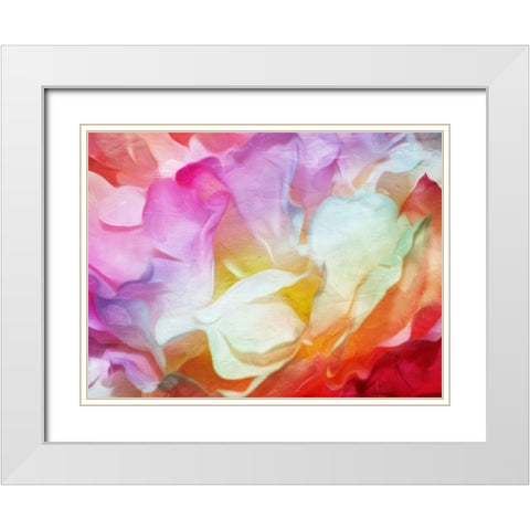 Colorful Blend White Modern Wood Framed Art Print with Double Matting by Villa, Mlli