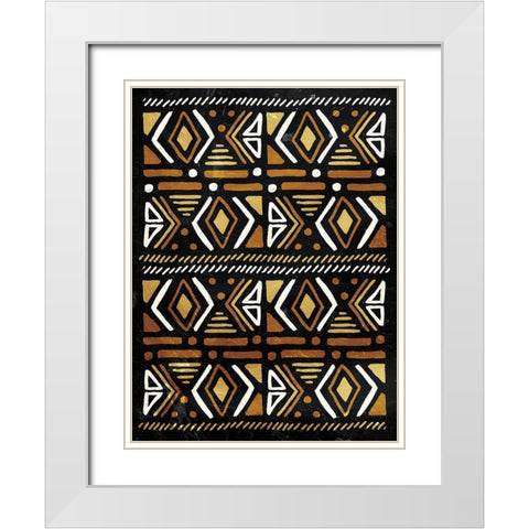 Tribal Directions White Modern Wood Framed Art Print with Double Matting by Villa, Mlli