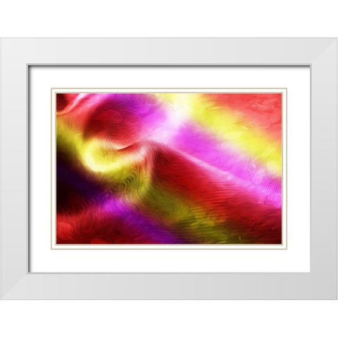 Color Swirl White Modern Wood Framed Art Print with Double Matting by Villa, Mlli