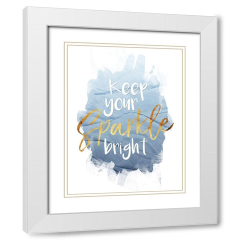 Sparkle White Modern Wood Framed Art Print with Double Matting by Villa, Mlli