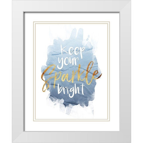 Sparkle White Modern Wood Framed Art Print with Double Matting by Villa, Mlli