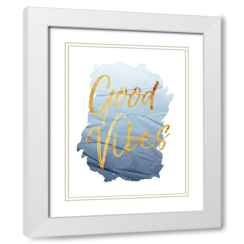 Vibes White Modern Wood Framed Art Print with Double Matting by Villa, Mlli