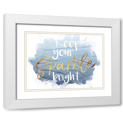 Sparkle Horizontal White Modern Wood Framed Art Print with Double Matting by Villa, Mlli