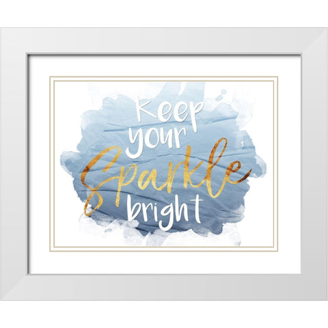 Sparkle Horizontal White Modern Wood Framed Art Print with Double Matting by Villa, Mlli