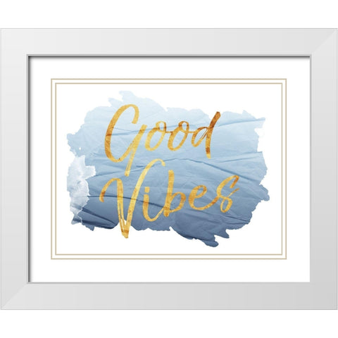 Vibes Horizontal White Modern Wood Framed Art Print with Double Matting by Villa, Mlli