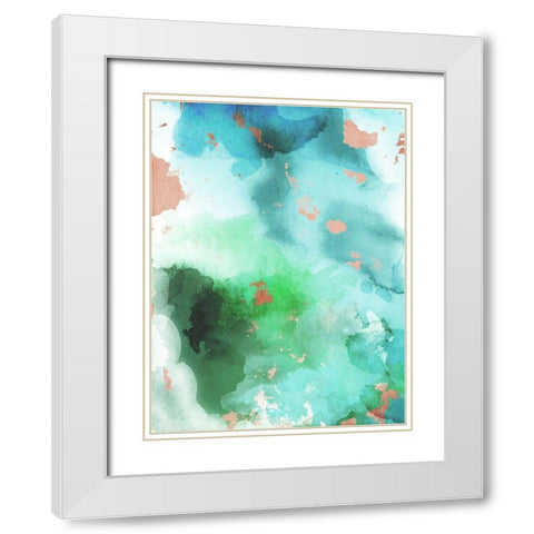Abstract Watercolors White Modern Wood Framed Art Print with Double Matting by Villa, Mlli