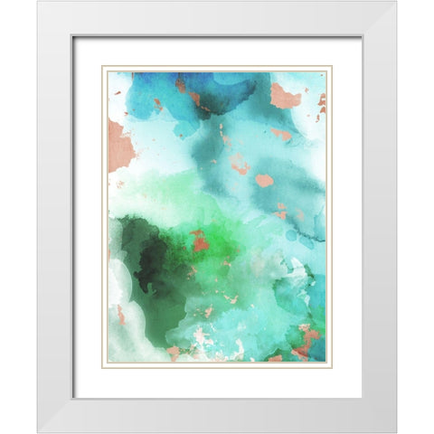 Abstract Watercolors White Modern Wood Framed Art Print with Double Matting by Villa, Mlli