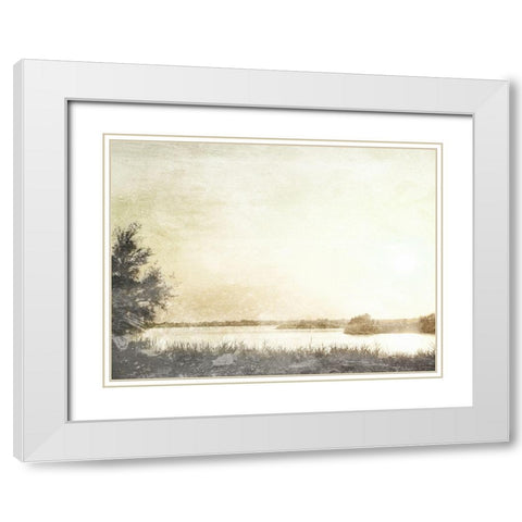 Soft Sun Set White Modern Wood Framed Art Print with Double Matting by Villa, Mlli