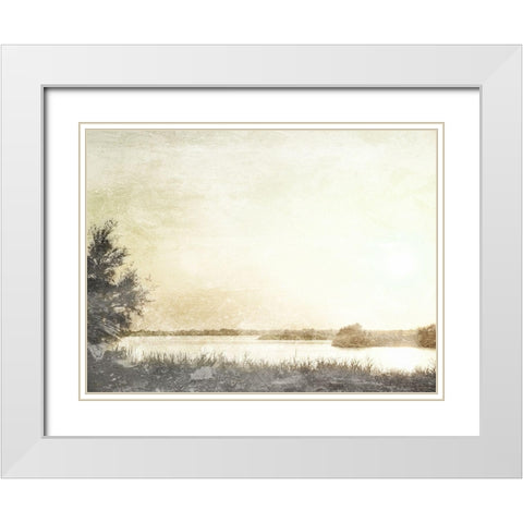 Soft Sun Set White Modern Wood Framed Art Print with Double Matting by Villa, Mlli