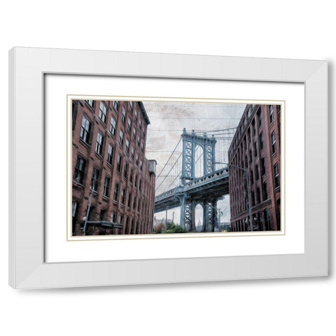 I See A Bridge White Modern Wood Framed Art Print with Double Matting by Villa, Mlli