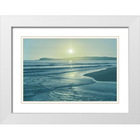Soft Beach Sun White Modern Wood Framed Art Print with Double Matting by Villa, Mlli