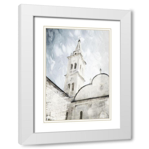 Look At The Church White Modern Wood Framed Art Print with Double Matting by Villa, Mlli