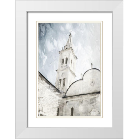 Look At The Church White Modern Wood Framed Art Print with Double Matting by Villa, Mlli
