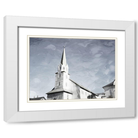 High Church White Modern Wood Framed Art Print with Double Matting by Villa, Mlli