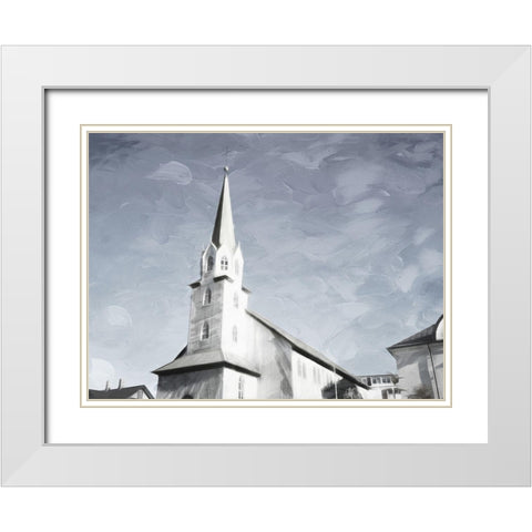 High Church White Modern Wood Framed Art Print with Double Matting by Villa, Mlli