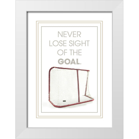 Sight Of Goal White Modern Wood Framed Art Print with Double Matting by Villa, Mlli