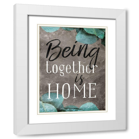 Being Together White Modern Wood Framed Art Print with Double Matting by Villa, Mlli