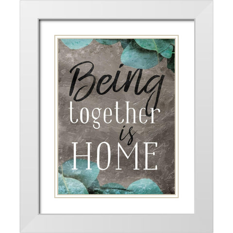 Being Together White Modern Wood Framed Art Print with Double Matting by Villa, Mlli