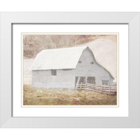 White Barn White Modern Wood Framed Art Print with Double Matting by Villa, Mlli