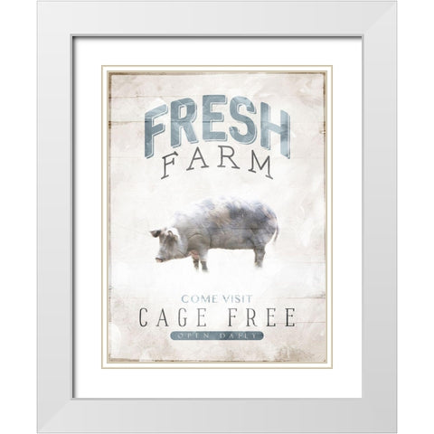 Fresh Farm White Modern Wood Framed Art Print with Double Matting by Villa, Mlli