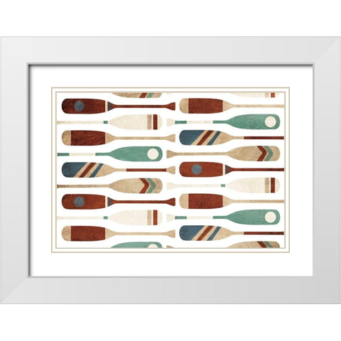 More Oars Turned White Modern Wood Framed Art Print with Double Matting by Villa, Mlli