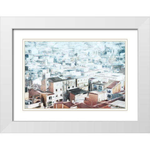 City High White Modern Wood Framed Art Print with Double Matting by Villa, Mlli