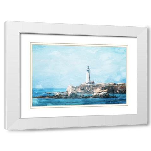 Light At Sea White Modern Wood Framed Art Print with Double Matting by Villa, Mlli
