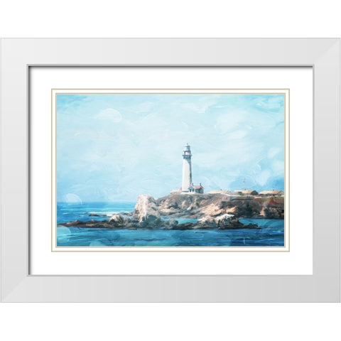 Light At Sea White Modern Wood Framed Art Print with Double Matting by Villa, Mlli