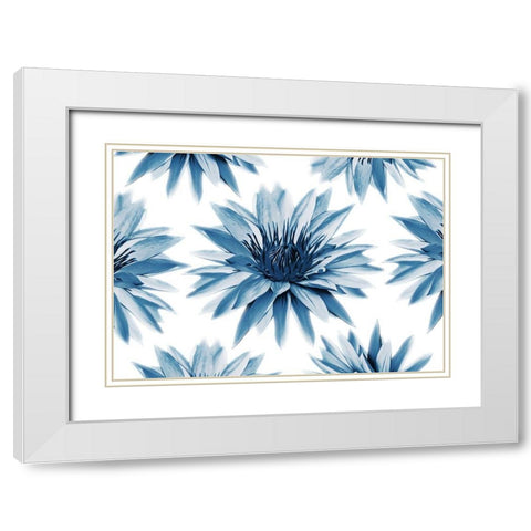 Hypnotizing Flowers White Modern Wood Framed Art Print with Double Matting by Villa, Mlli