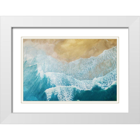 Out On The Beach White Modern Wood Framed Art Print with Double Matting by Villa, Milli