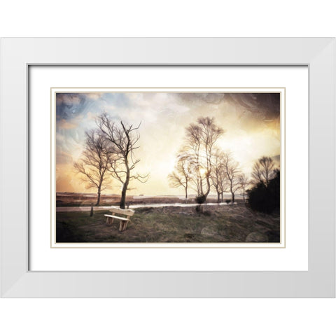 Off The Bench White Modern Wood Framed Art Print with Double Matting by Villa, Milli