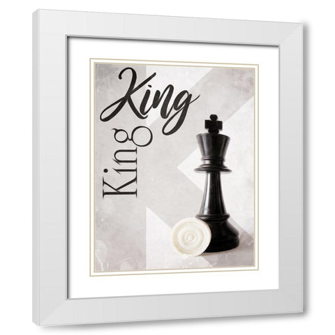 Dont Play The King White Modern Wood Framed Art Print with Double Matting by Villa, Mlli