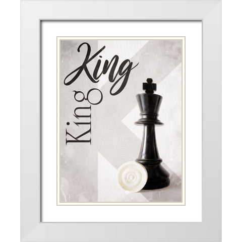 Dont Play The King White Modern Wood Framed Art Print with Double Matting by Villa, Mlli