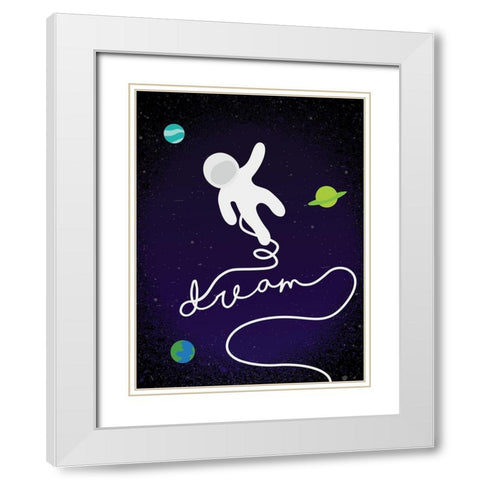 Space Dream White Modern Wood Framed Art Print with Double Matting by Villa, Mlli