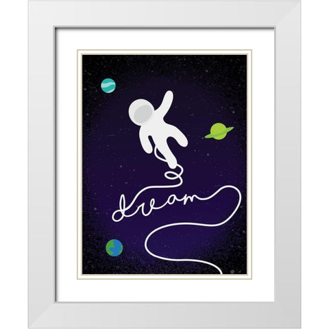 Space Dream White Modern Wood Framed Art Print with Double Matting by Villa, Mlli