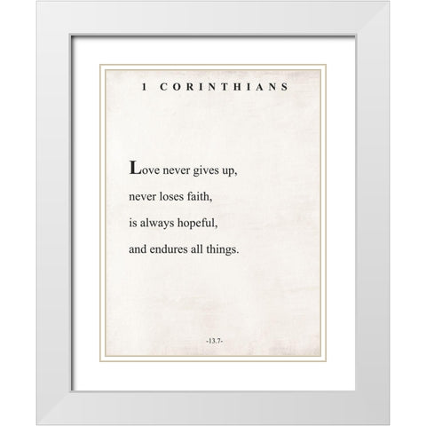 Corinthians Book Page White Modern Wood Framed Art Print with Double Matting by Villa, Mlli