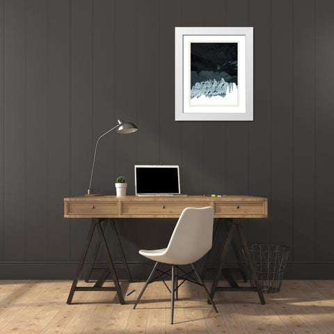 Coastal Mountains White Modern Wood Framed Art Print with Double Matting by Villa, Mlli