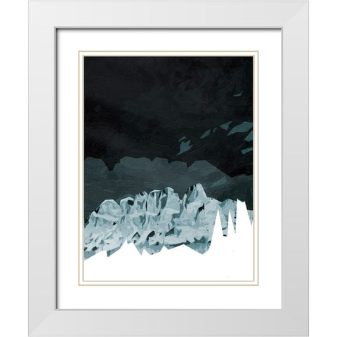Coastal Mountains White Modern Wood Framed Art Print with Double Matting by Villa, Mlli