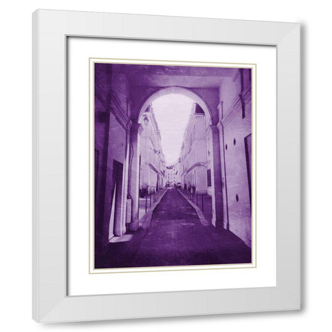 Next Violet Block White Modern Wood Framed Art Print with Double Matting by Villa, Mlli