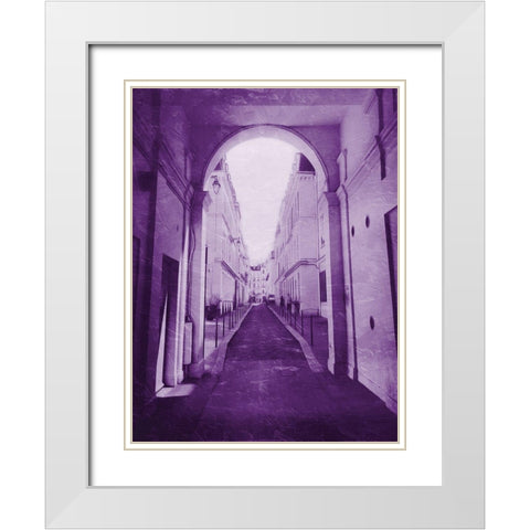 Next Violet Block White Modern Wood Framed Art Print with Double Matting by Villa, Mlli
