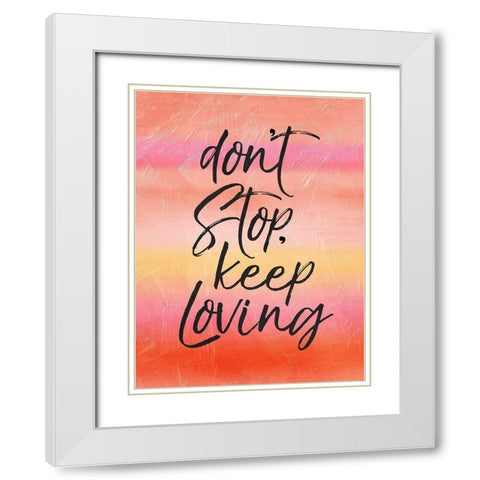 Blush Loving White Modern Wood Framed Art Print with Double Matting by Villa, Mlli