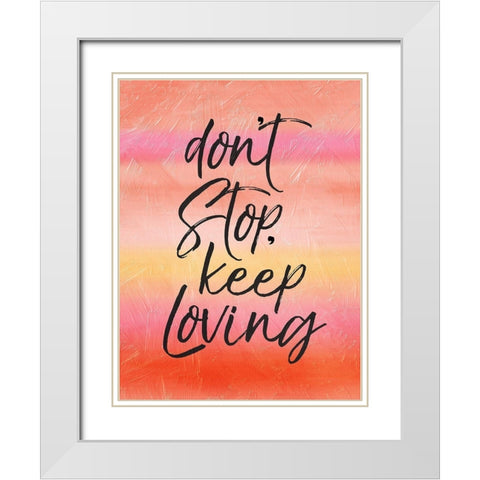 Blush Loving White Modern Wood Framed Art Print with Double Matting by Villa, Mlli