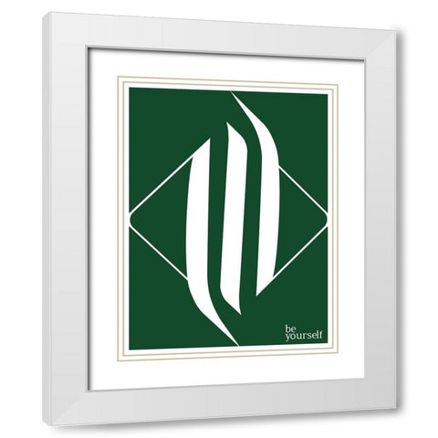 Be Yourself White Modern Wood Framed Art Print with Double Matting by Villa, Mlli