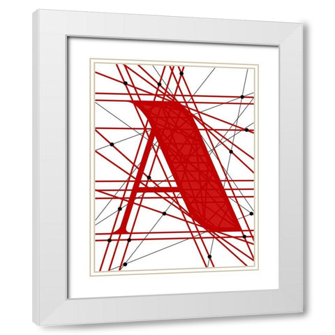 A White Modern Wood Framed Art Print with Double Matting by Villa, Mlli